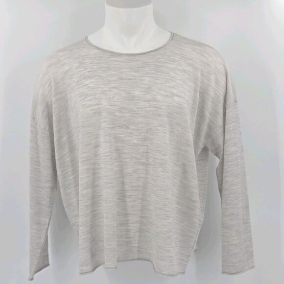Eileen Fisher Merino Wool Sweater Box Top Womens Size XL Gray Fall Winter Soft - Picture 2 of 8